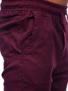 Bolf Herren Jogger Pants Weinrot 0905