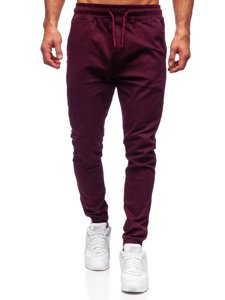 Bolf Herren Jogger Pants Weinrot 0905