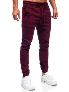 Bolf Herren Jogger Pants Weinrot 707