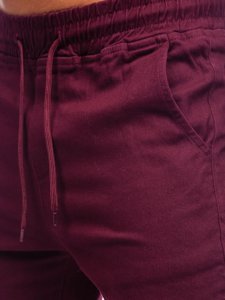 Bolf Herren Jogger Pants Weinrot 707