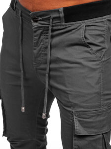 Bolf Herren Joggers Cargohose Schwarzgrau  MP0208GS