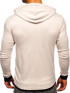 Bolf Herren Kapuzenpullover Beige-Schwarz  145380