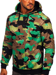 Bolf Herren Kapuzenpullover Camo Grün  141023