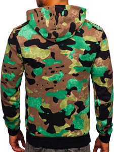 Bolf Herren Kapuzenpullover Camo Grün  141023