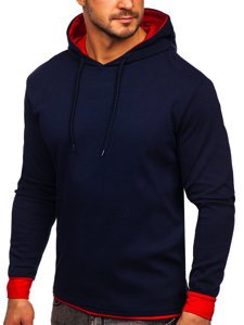 Bolf Herren Kapuzenpullover Dunkelblau 145380-1