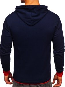 Bolf Herren Kapuzenpullover Dunkelblau 145380-1