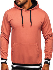 Bolf Herren Kapuzenpullover Lachsrot  145369