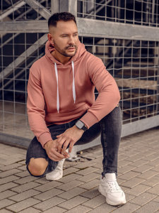 Bolf Herren Kapuzenpullover Rosa 1004A-1