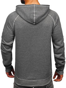 Bolf Herren Kapuzenpullover Schwarzgrau  8B152