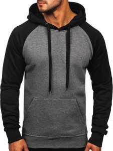 Bolf Herren Kapuzenpullover Schwarzgrau  LM77002