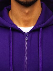 Bolf Herren Kapuzenpullover Violett  2008