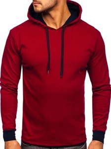 Bolf Herren Kapuzenpullover Weinrot  145380