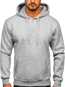 Bolf Herren Kapuzenpullover mit Kängurutasche Dunkelgrau  B1004