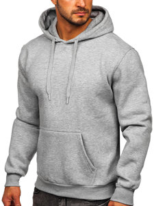 Bolf Herren Kapuzenpullover mit Kängurutasche Dunkelgrau  B1004