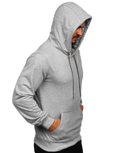 Bolf Herren Kapuzenpullover mit Kängurutasche Grau  B10003