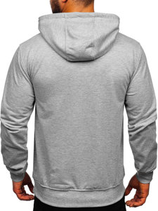 Bolf Herren Kapuzenpullover mit Kängurutasche Grau  B10003