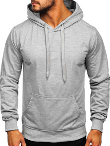 Bolf Herren Kapuzenpullover mit Kängurutasche Grau  B10003