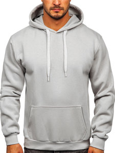 Bolf Herren Kapuzenpullover mit Kängurutasche Grau  B1004