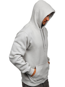 Bolf Herren Kapuzenpullover mit Kängurutasche Grau  B1004