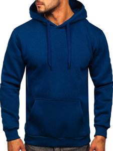 Bolf Herren Kapuzenpullover mit Kängurutasche Indigo  B1004