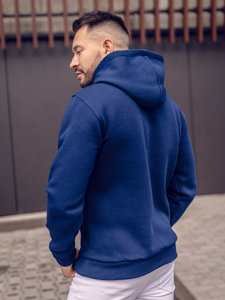 Bolf Herren Kapuzenpullover mit Kängurutasche Indigo  B1004