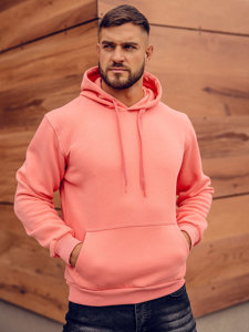 Bolf Herren Kapuzenpullover mit Kängurutasche Korallenrot  B1004