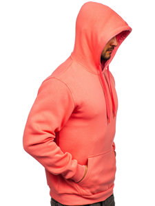 Bolf Herren Kapuzenpullover mit Kängurutasche Lachrot  B1004