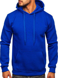 Bolf Herren Kapuzenpullover mit Kängurutasche Mittelblau  B1004