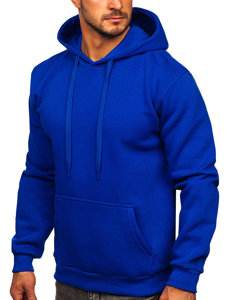 Bolf Herren Kapuzenpullover mit Kängurutasche Mittelblau  B1004