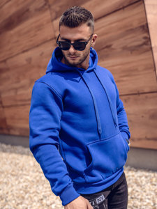 Bolf Herren Kapuzenpullover mit Kängurutasche Mittelblau  B1004