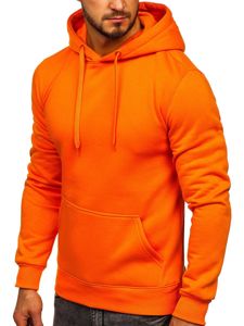 Bolf Herren Kapuzenpullover mit Kängurutasche Orange  2009