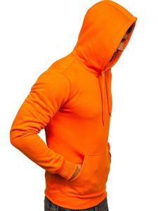 Bolf Herren Kapuzenpullover mit Kängurutasche Orange  2009