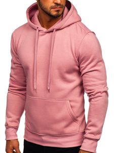 Bolf Herren Kapuzenpullover mit Kängurutasche Rosa  2009