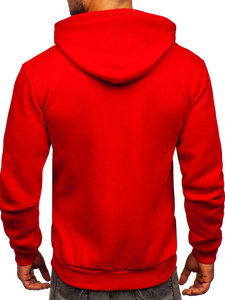 Bolf Herren Kapuzenpullover mit Kängurutasche Rot  B1004