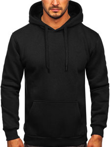 Bolf Herren Kapuzenpullover mit Kängurutasche Schwarz  B1004