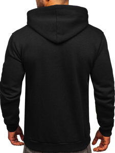 Bolf Herren Kapuzenpullover mit Kängurutasche Schwarz  B1004