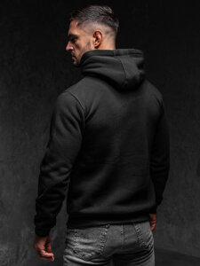 Bolf Herren Kapuzenpullover mit Kängurutasche Schwarz MB001A1