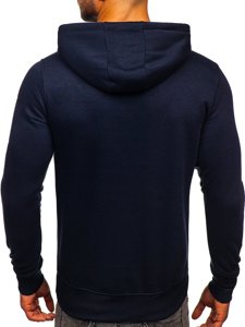 Bolf Herren Kapuzenpullover mit Kängurutasche Tintenblau  2009