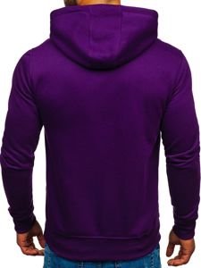 Bolf Herren Kapuzenpullover mit Kängurutasche Violett  2009