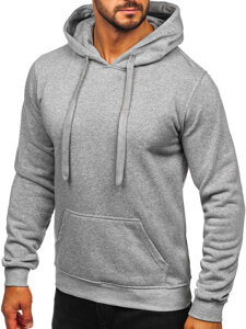 Bolf Herren Kapuzenpullover mit Kängurutsche Grau MB001