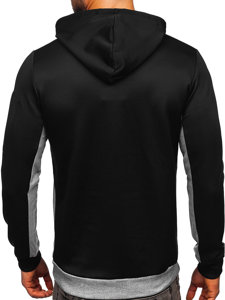 Bolf Herren Kapuzenpullover mit Motiv Grau  HY972