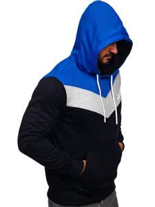 Bolf Herren Kapuzenpullover mit Motiv Mittelblau W3878