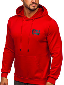 Bolf Herren Kapuzenpullover mit Motiv Rot  HY971