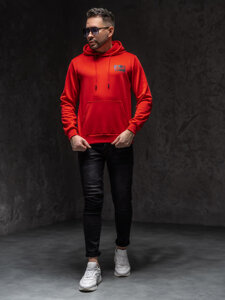 Bolf Herren Kapuzenpullover mit Motiv Rot HY971A1