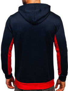 Bolf Herren Kapuzenpullover mit Motiv Rot  HY972