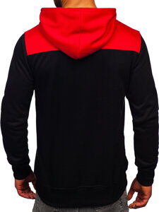 Bolf Herren Kapuzenpullover mit Motiv Rot  W3878