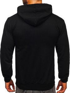 Bolf Herren Kapuzenpullover mit Motiv Schwarz  6138