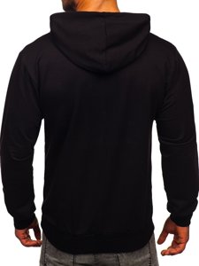 Bolf Herren Kapuzenpullover mit Motiv Schwarz  6167