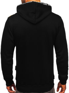 Bolf Herren Kapuzenpullover mit Motiv Schwarz  6287