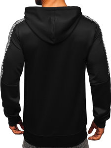 Bolf Herren Kapuzenpullover mit Motiv Schwarz  8B996